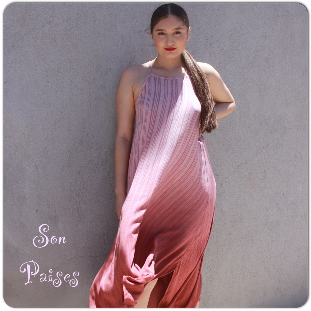 Maxi Dress Tie Dye Rose Pink NWT Size M - Picture 3 of 8